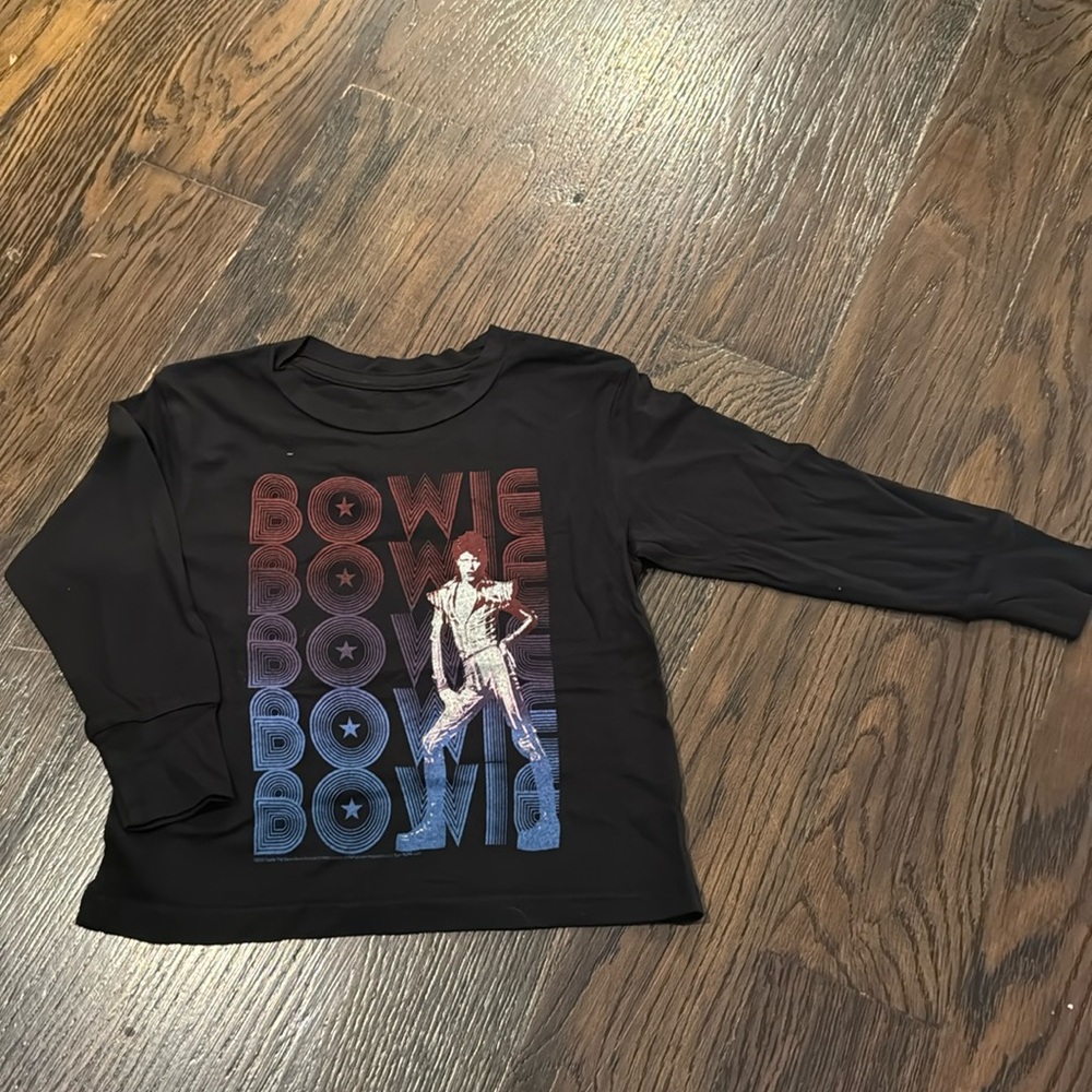 Rowdy Sprouts Retro David Bowie Long Sleeve T-Shirt